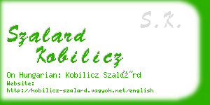 szalard kobilicz business card